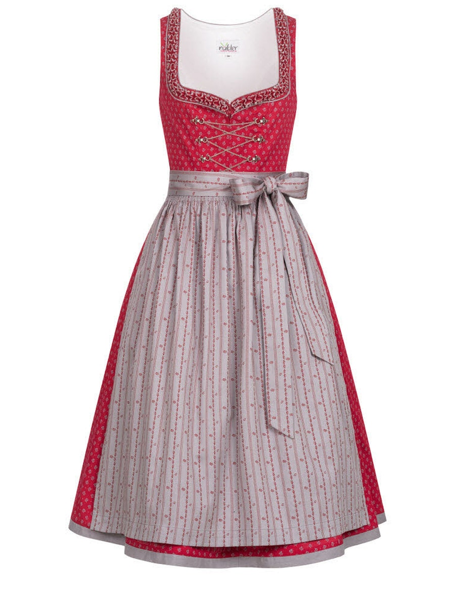 

Широкая юбка в сборку Trachtenhof Nübler midi Terres, красный