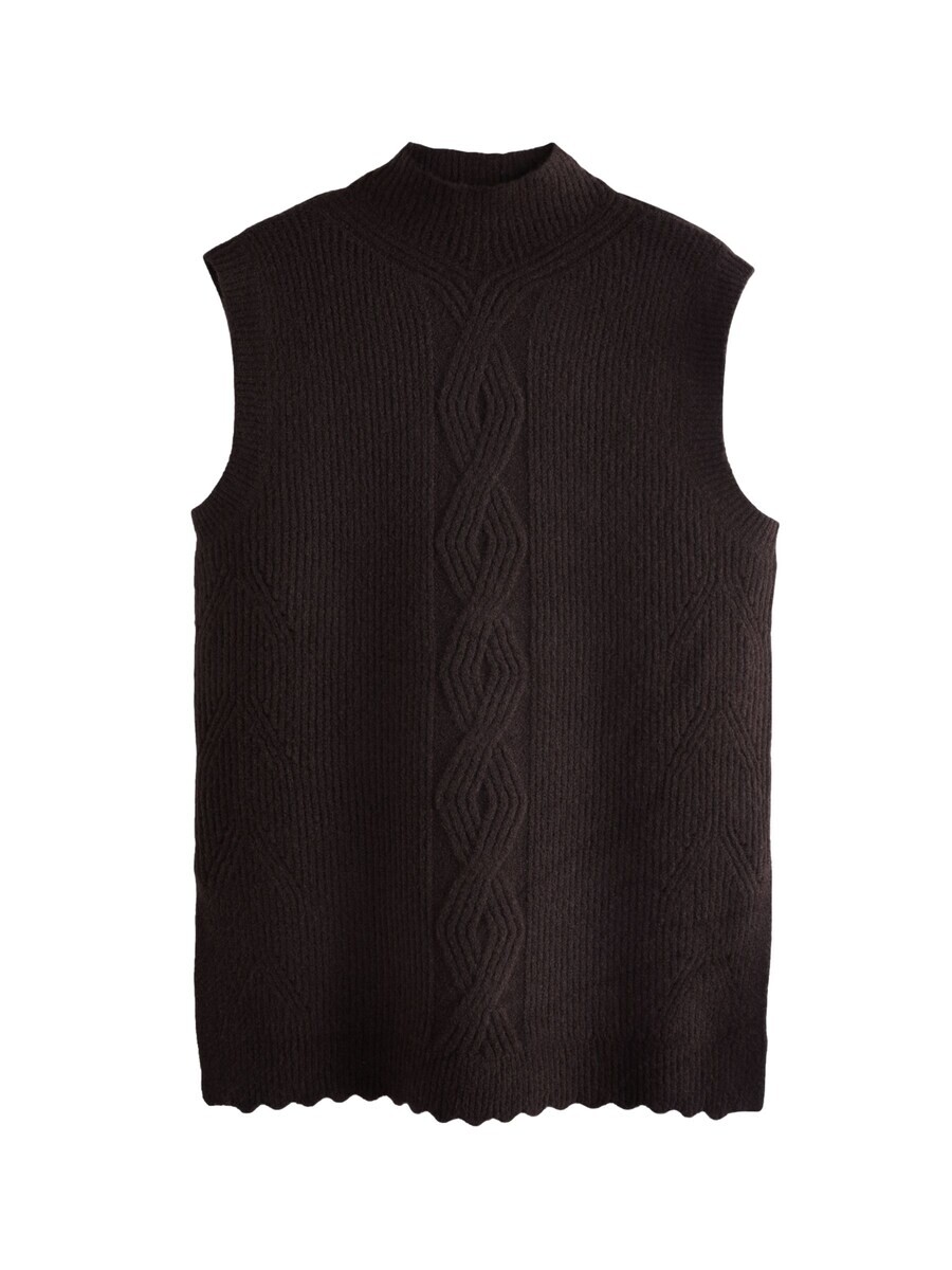 

Вязаный кардиган Next Knitted Vest, коричневый