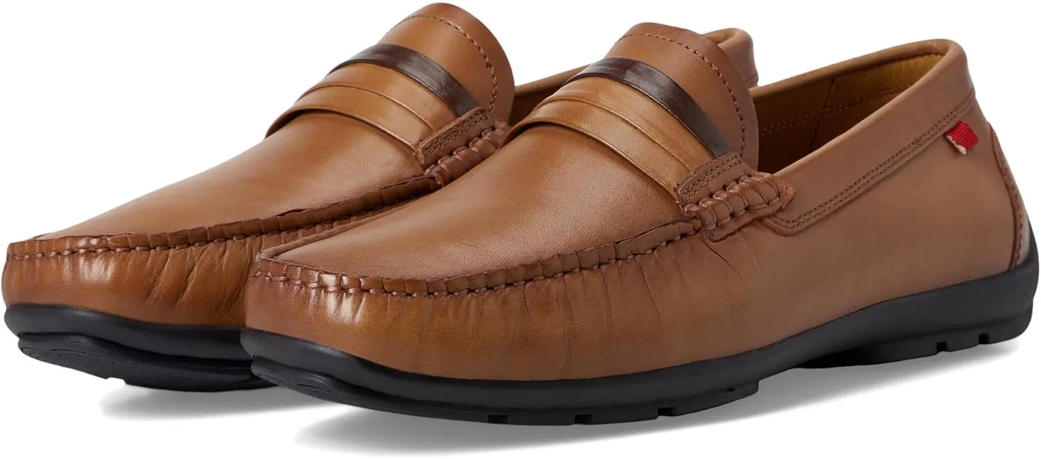 Лоферы кожаные Marc Joseph New York, коричневый