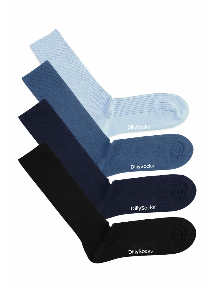 

Носки DillySocks 4er Pack Premium Ribbed Collection, синий