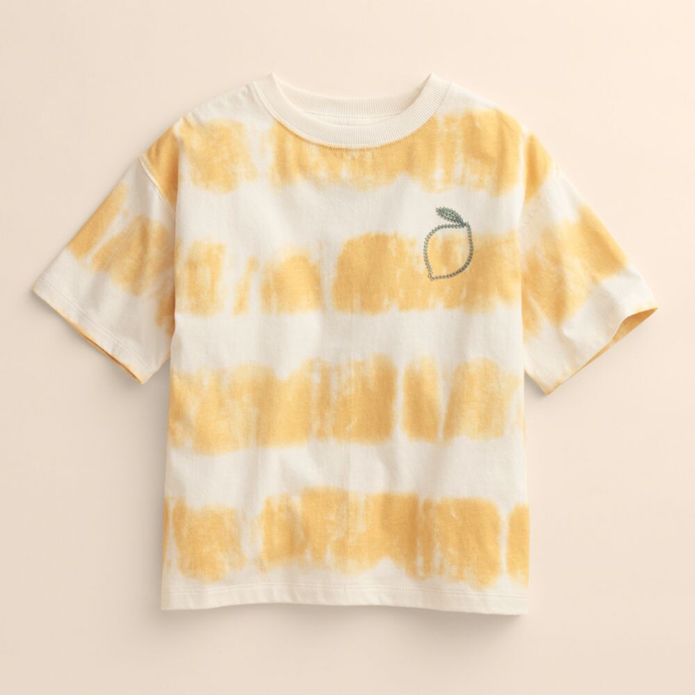 

Футболка свободного кроя с короткими рукавами из органического хлопка Little Co. для малышей и малышей от Lauren Conrad Little Co. by Lauren Conrad, цвет Left Chest Lemon