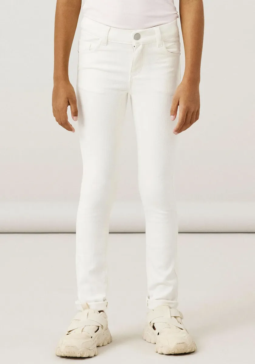 

Тканые брюки Name It "NKFPOLLY SKINNY TWI PANTS 4160-YF NOOS", белый