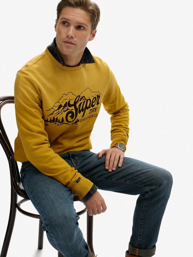 Хлопковый лоу-фай свитшот Relaxed для отдыха на природе Superdry, Oil Yellow — фото 4