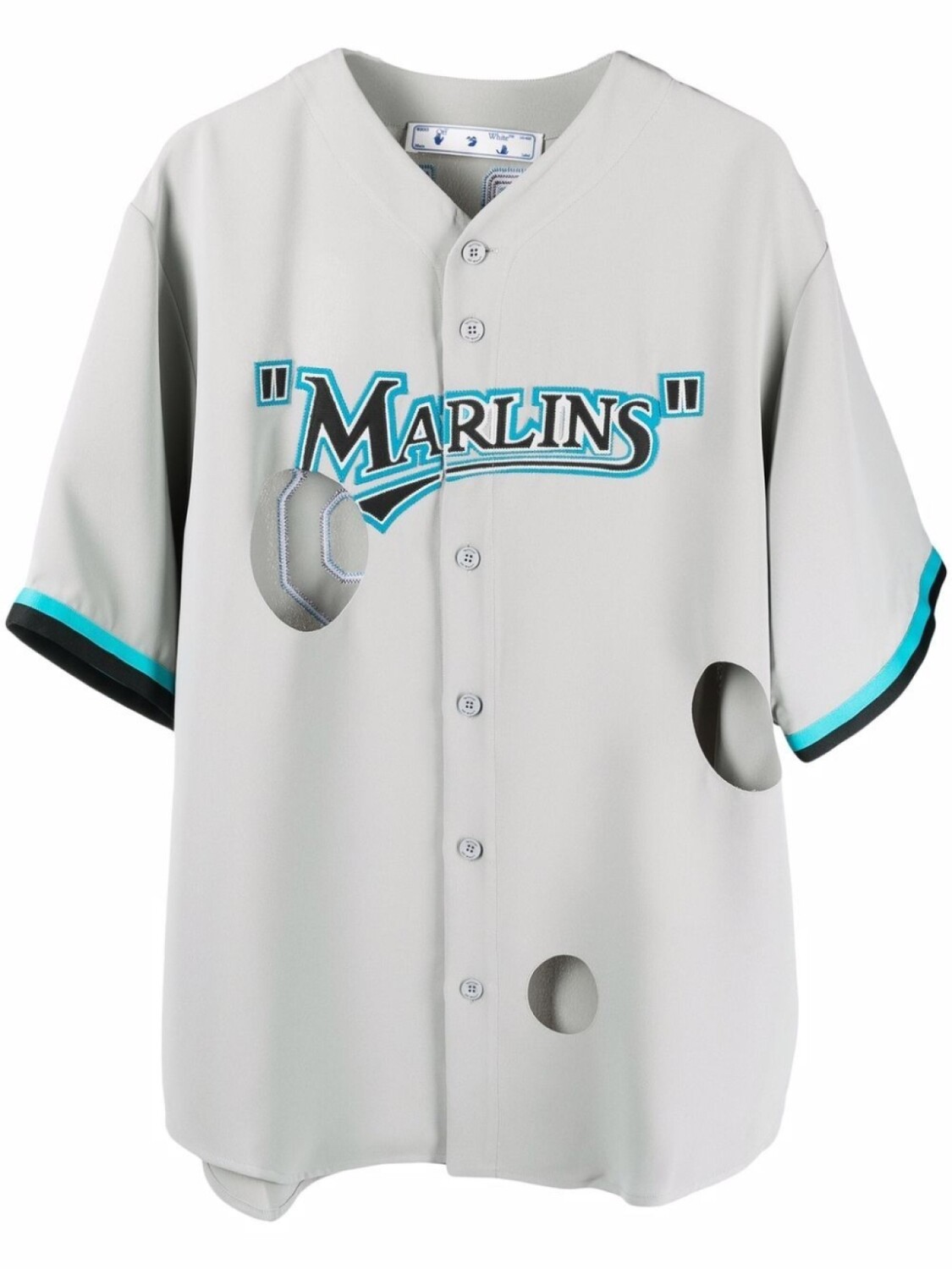 

Рубашка Miami Marlins с вырезами Off-White, серый