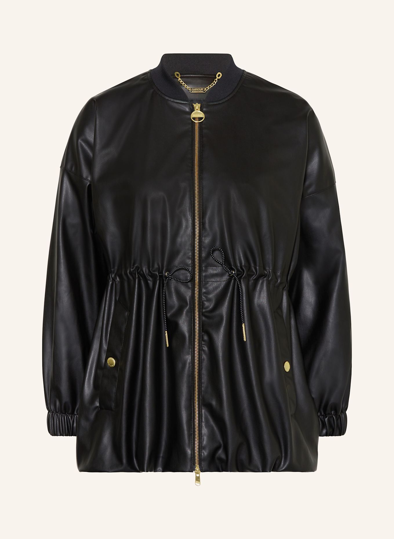 

Куртка Райли из кожи Barbour International, черный