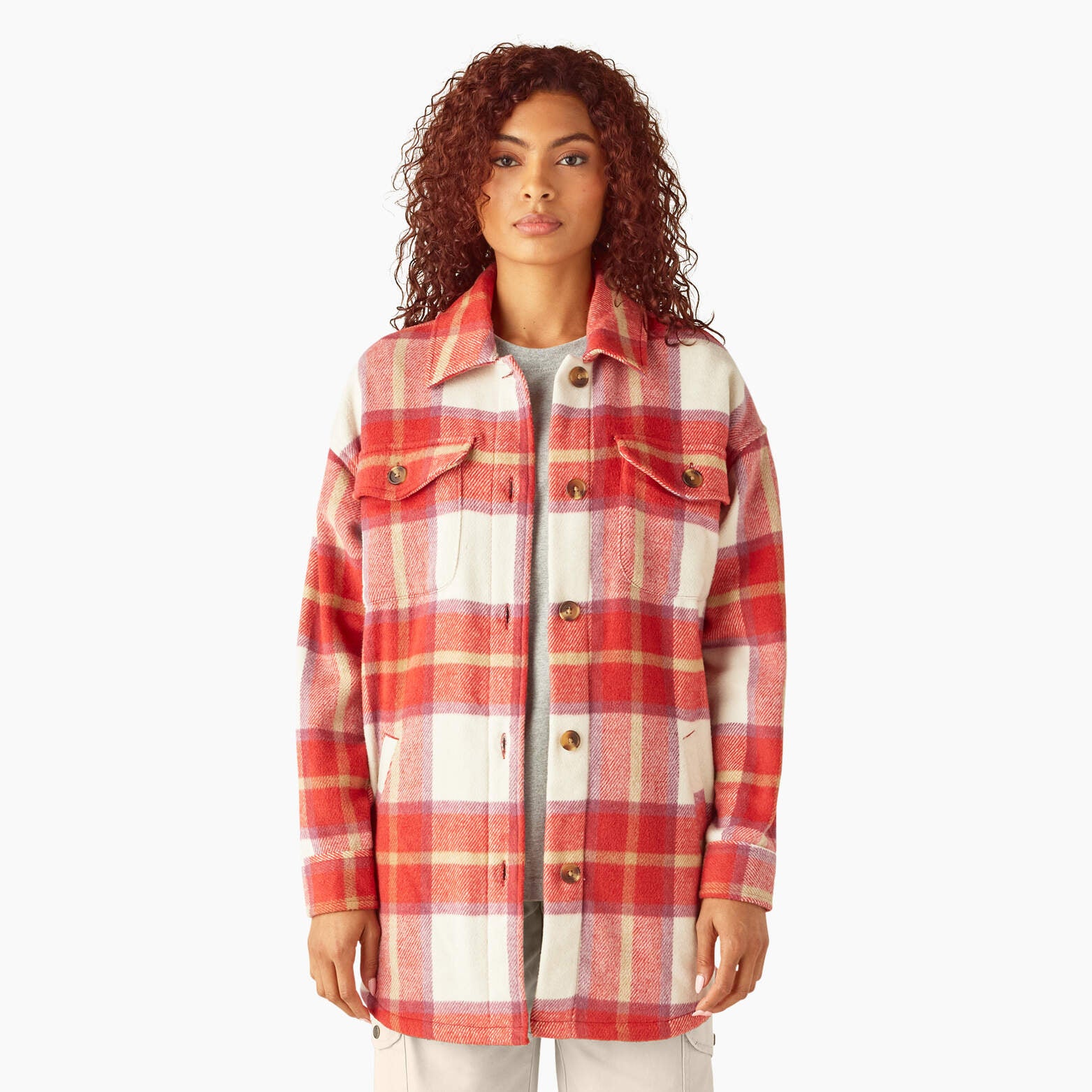 

Женская куртка-рубашка свободного покроя Dickies, цвет red ochre (j57)