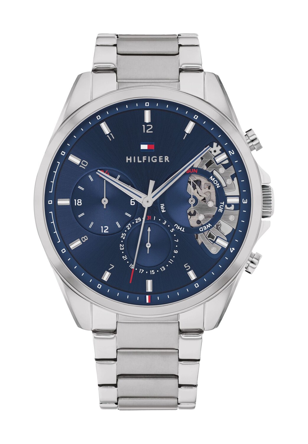 

Мужские многофункциональные часы Baker 1710448 TOMMY HILFIGER, серебро
