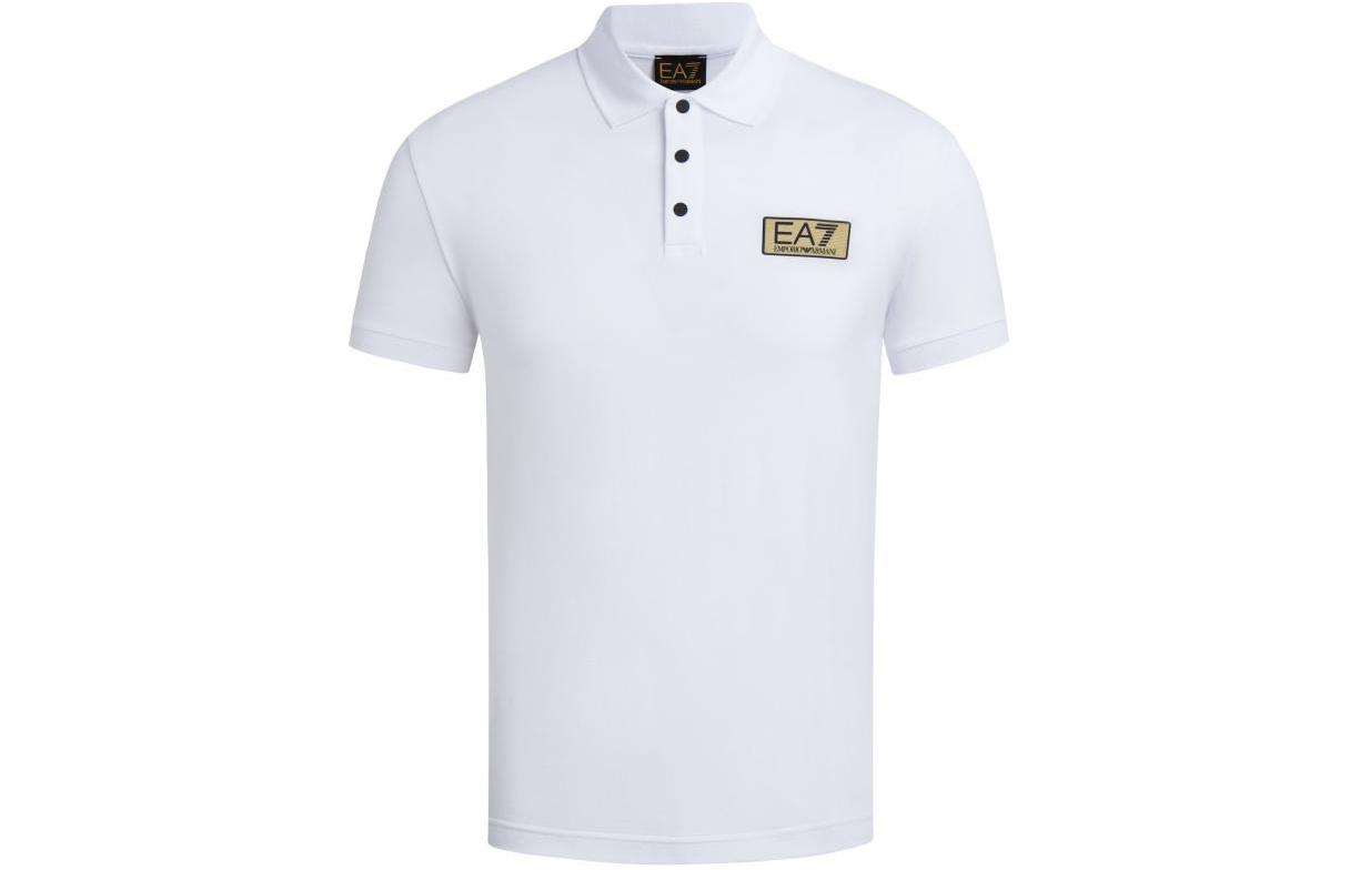 

EMPORIO ARMANI Поло EA7 SS24 мужское белое, Белый, EMPORIO ARMANI Поло EA7 SS24 мужское белое