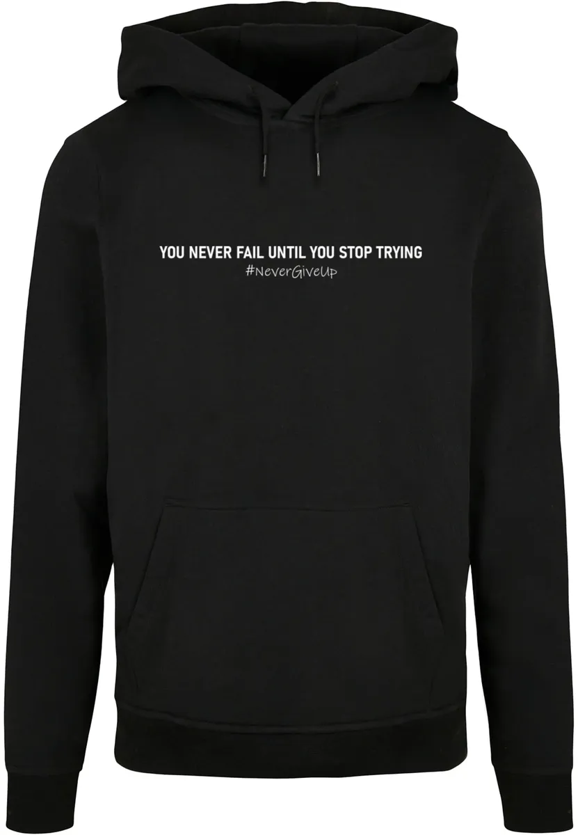 

Толстовка с капюшоном Merchcode " Merchcode Men's Never Give Up Basic Hoody", черный