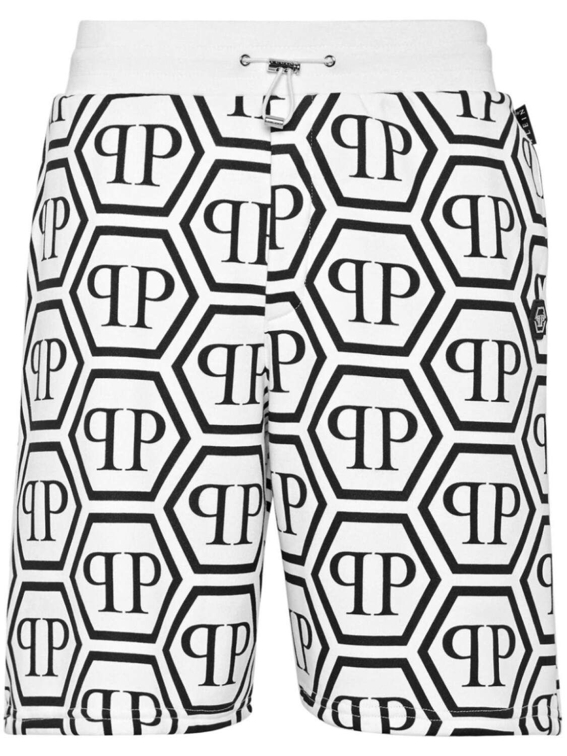 

Philipp Plein спортивные шорты с кулиской и монограммой, белый