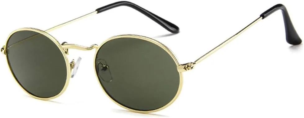 

Маленькие женские солнцезащитные очки в овальной оправе желтого цвета в стиле 90-х, модный тренд 2025 года, женские солнцезащитные очки KTUCN, 5 Gold Jasper