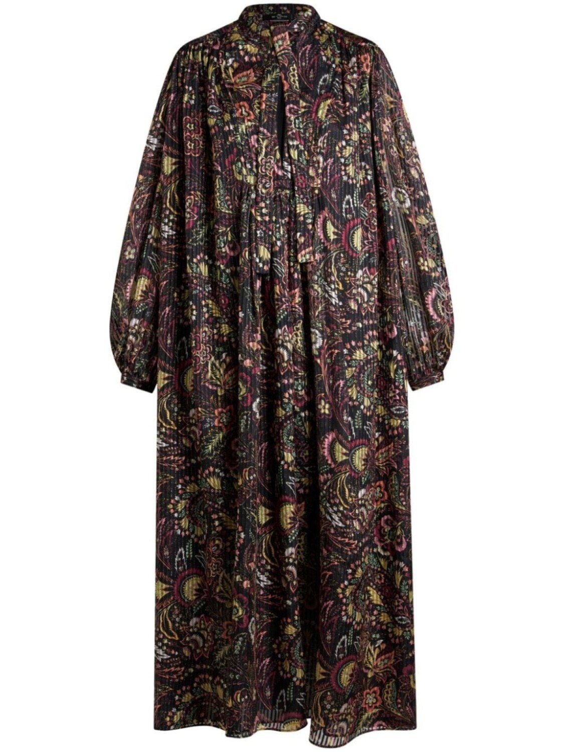 

ETRO платье из смесового шелка с цветочным принтом, черный