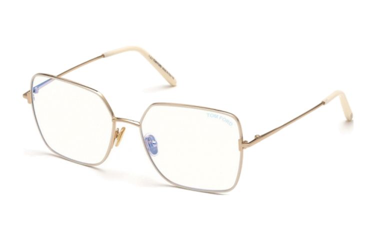 TOM FORD Металлические квадратные очки для мужчин, Ivory White — фото 3