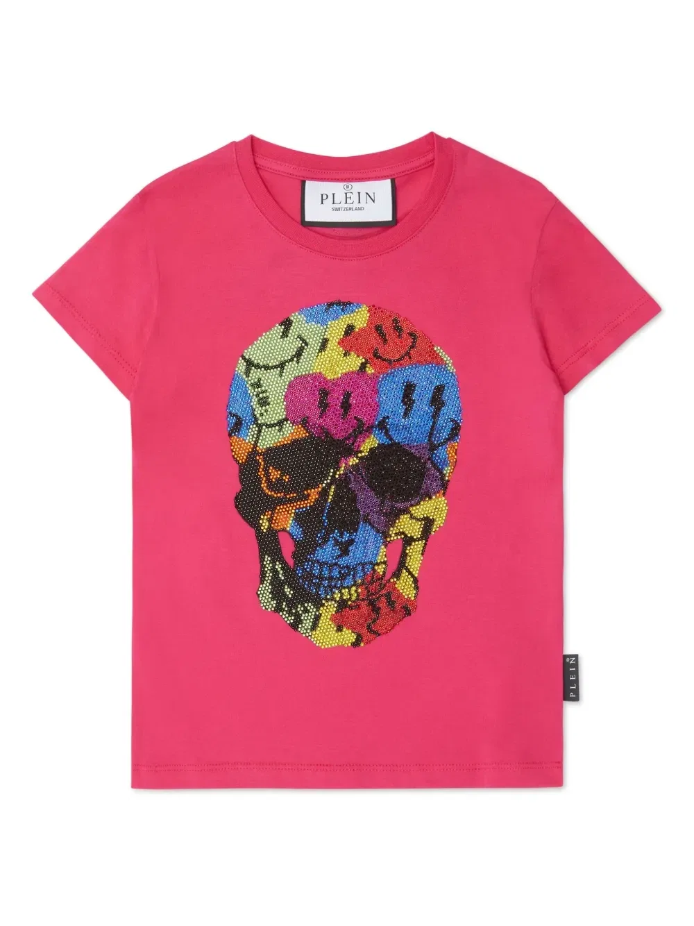 Футболка Pure Smile с кристаллами Philipp Plein Junior, розовый