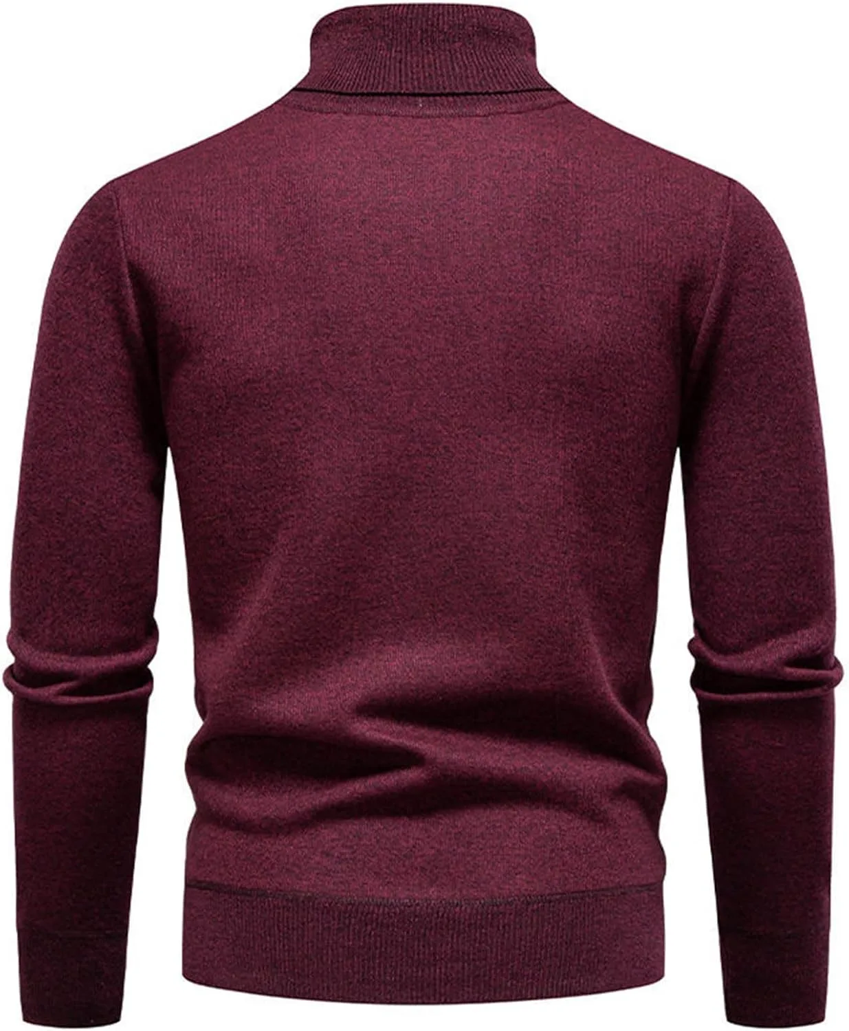 Мужской водолазка свитер с длинным рукавом, текстурированный, slim fit, зимний, теплый — фото 4