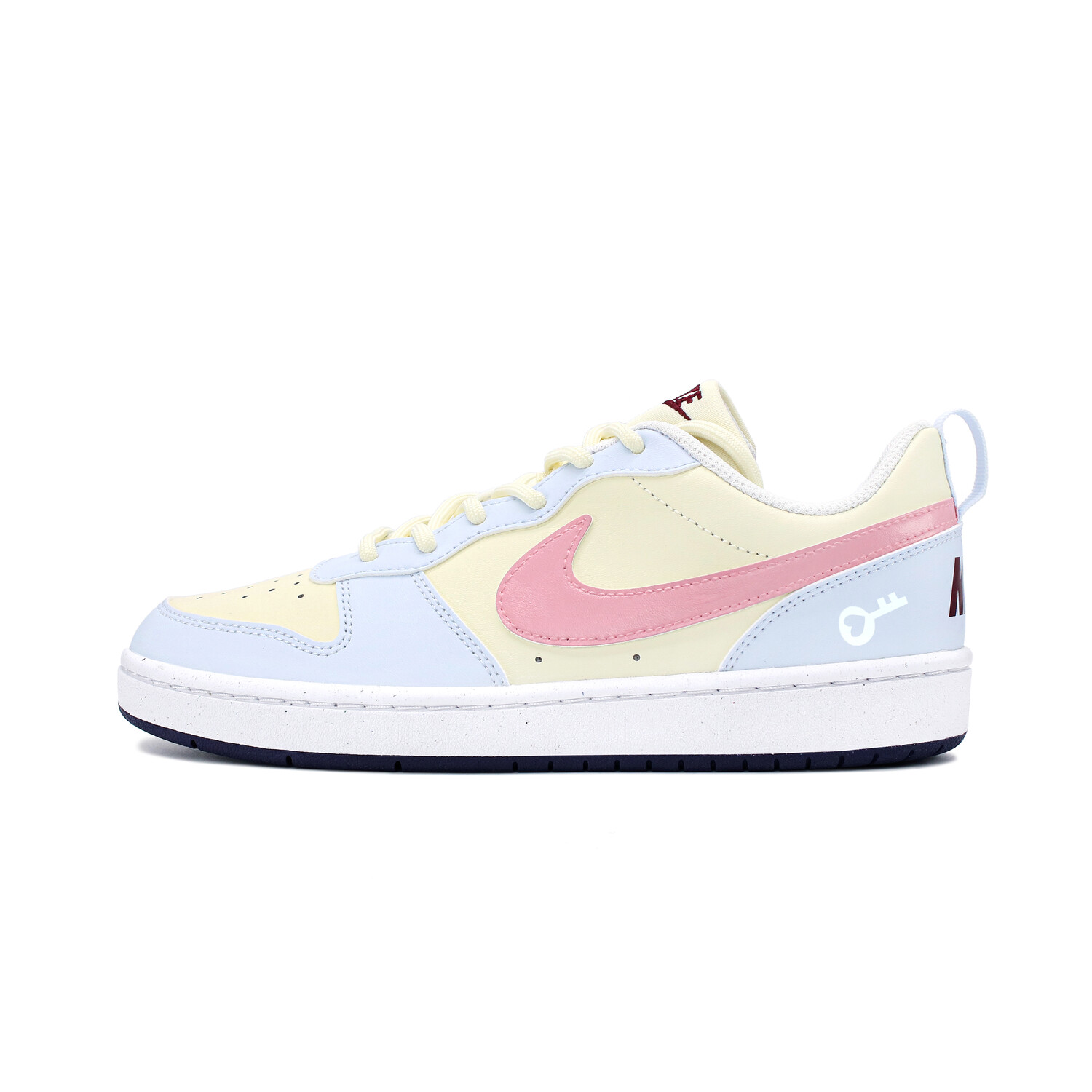 

Кроссовки Nike Court Borough Skateboarding Shoes Women's Low-top Yellow/blue/pink, черный/серо-синий