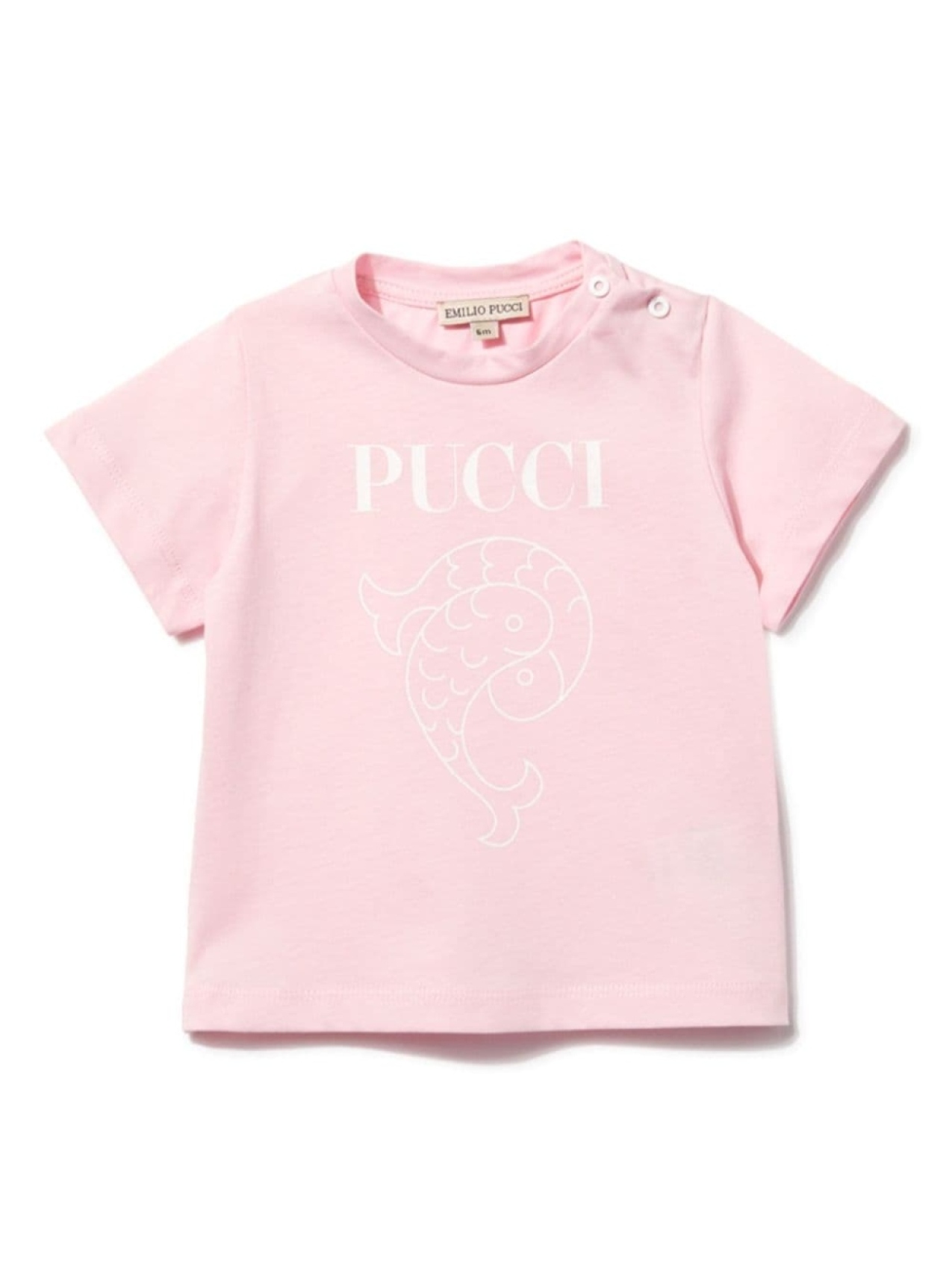 

PUCCI Junior футболка с принтом Pesci, розовый