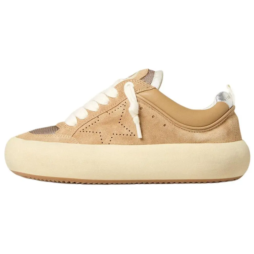Golden Goose Кроссовки для скейтбординга Space Star Low Top, женские, коричневые