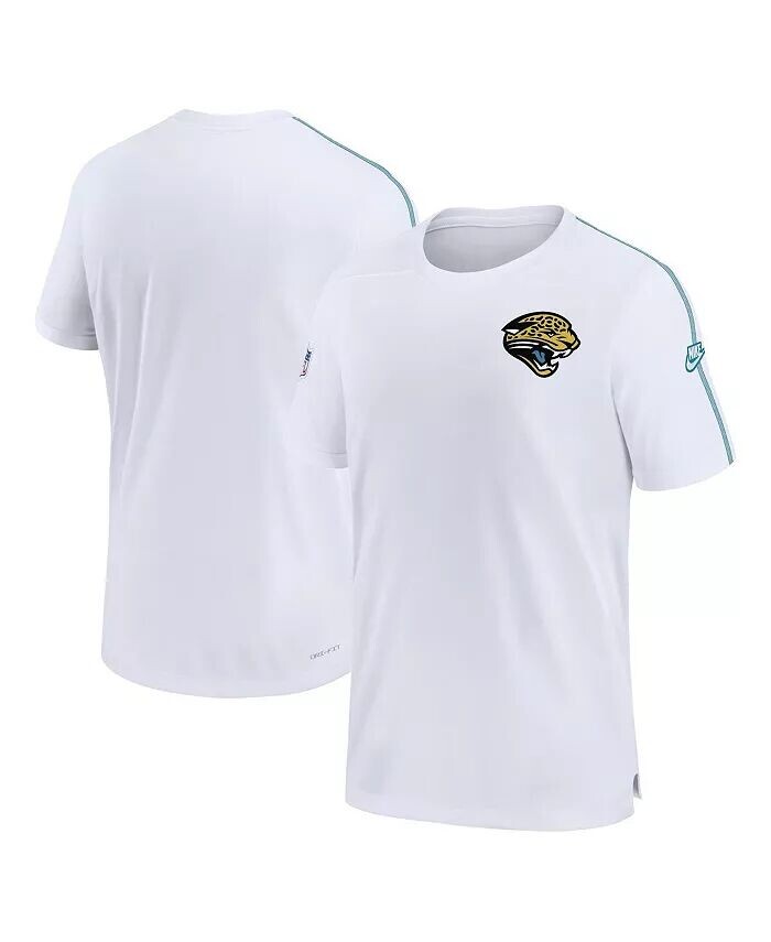 

Мужская белая футболка Jacksonville Jaguars Throwback Sideline с альтернативным логотипом Coach Performance Nike