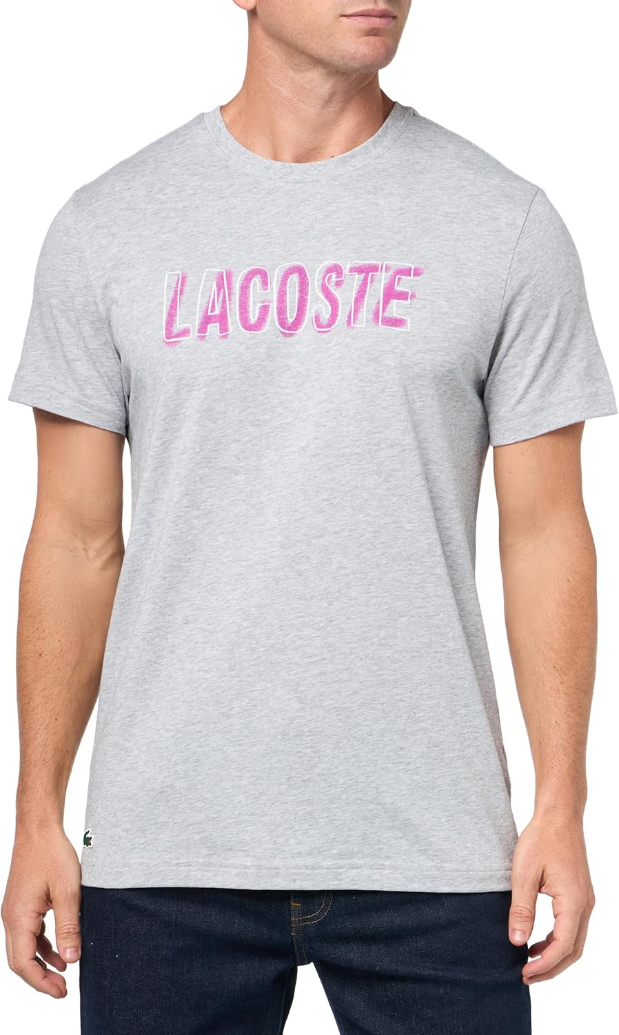 

Мужская спортивная футболка Lacoste Ultra Dry с принтом, Silver Chine Lacoste Print, Серебристый, Мужская спортивная футболка Lacoste Ultra Dry с принтом, Silver Chine Lacoste Print