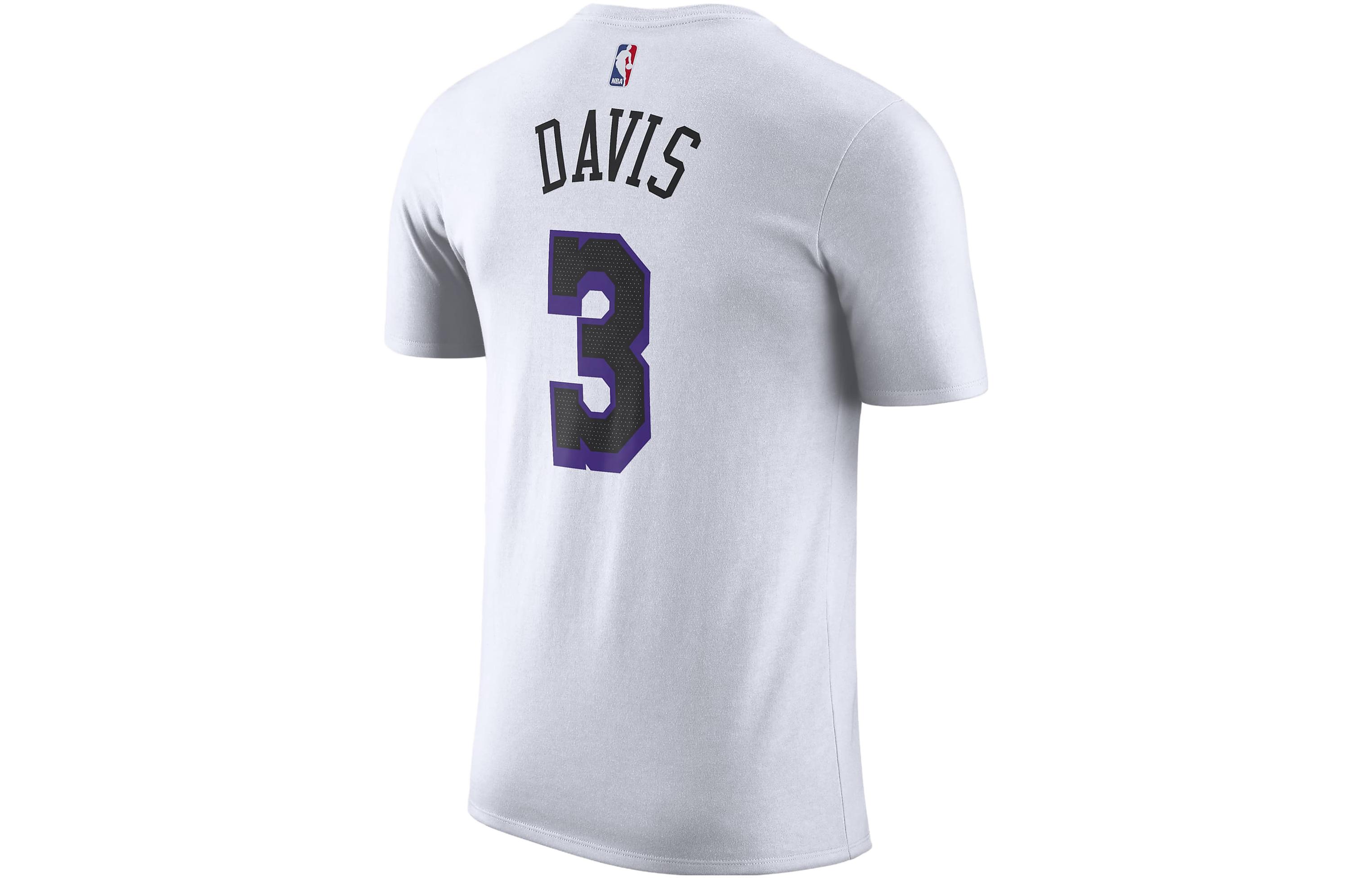 Футболка Nike NBA Los Angeles Lakers LeBron James City Edition, белая — фото 3