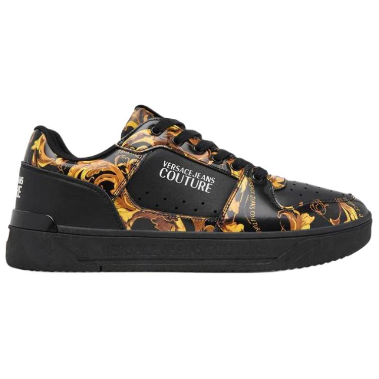 VERSACE JEANS COUTURE Низкие скейтерские кроссовки мужские черные — фото 3