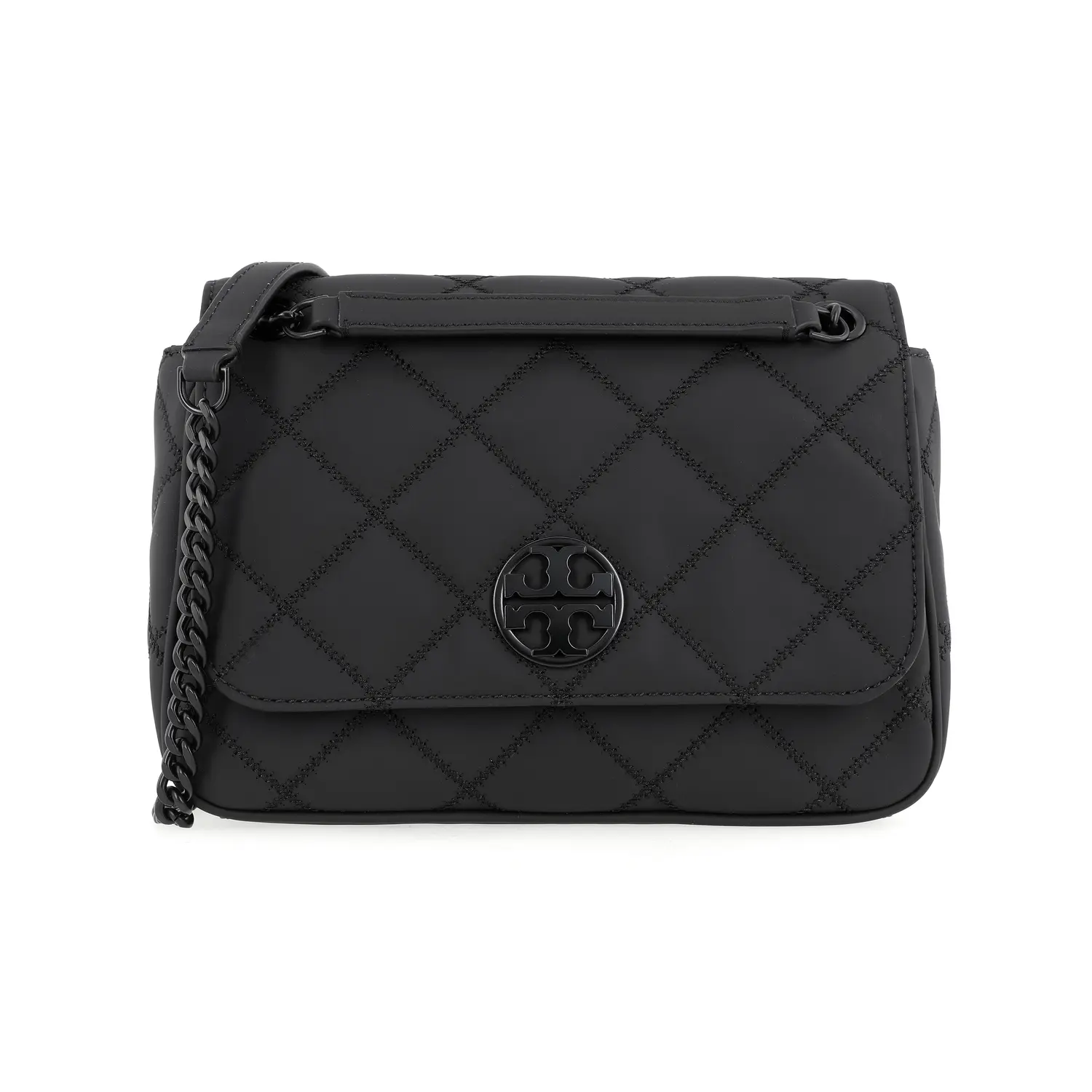 

Tory Burch Сумка-мессенджер TB Willa из матовой кожи, портативная сумка через плечо, сумка на плечо, маленькая, женская, черная с серым