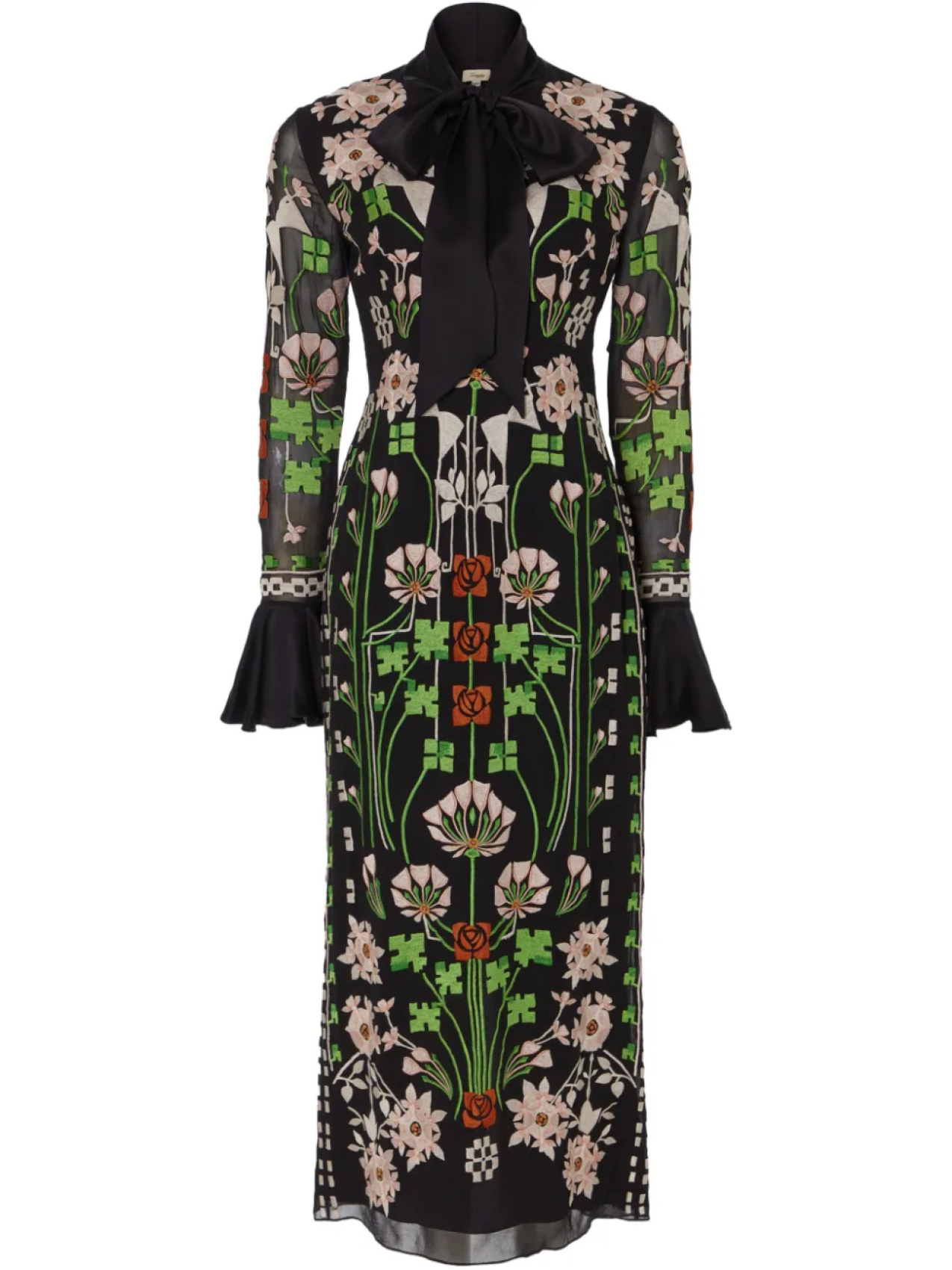 

Платье миди Casa Tie Temperley London, черный