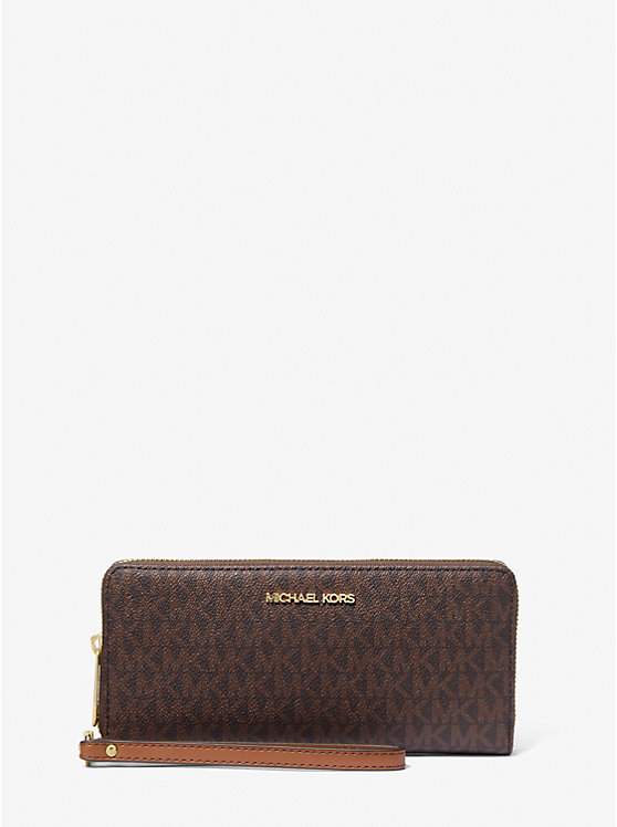

Большой дорожный кошелек-клатч Jet Set с логотипом Michael Kors, коричневый