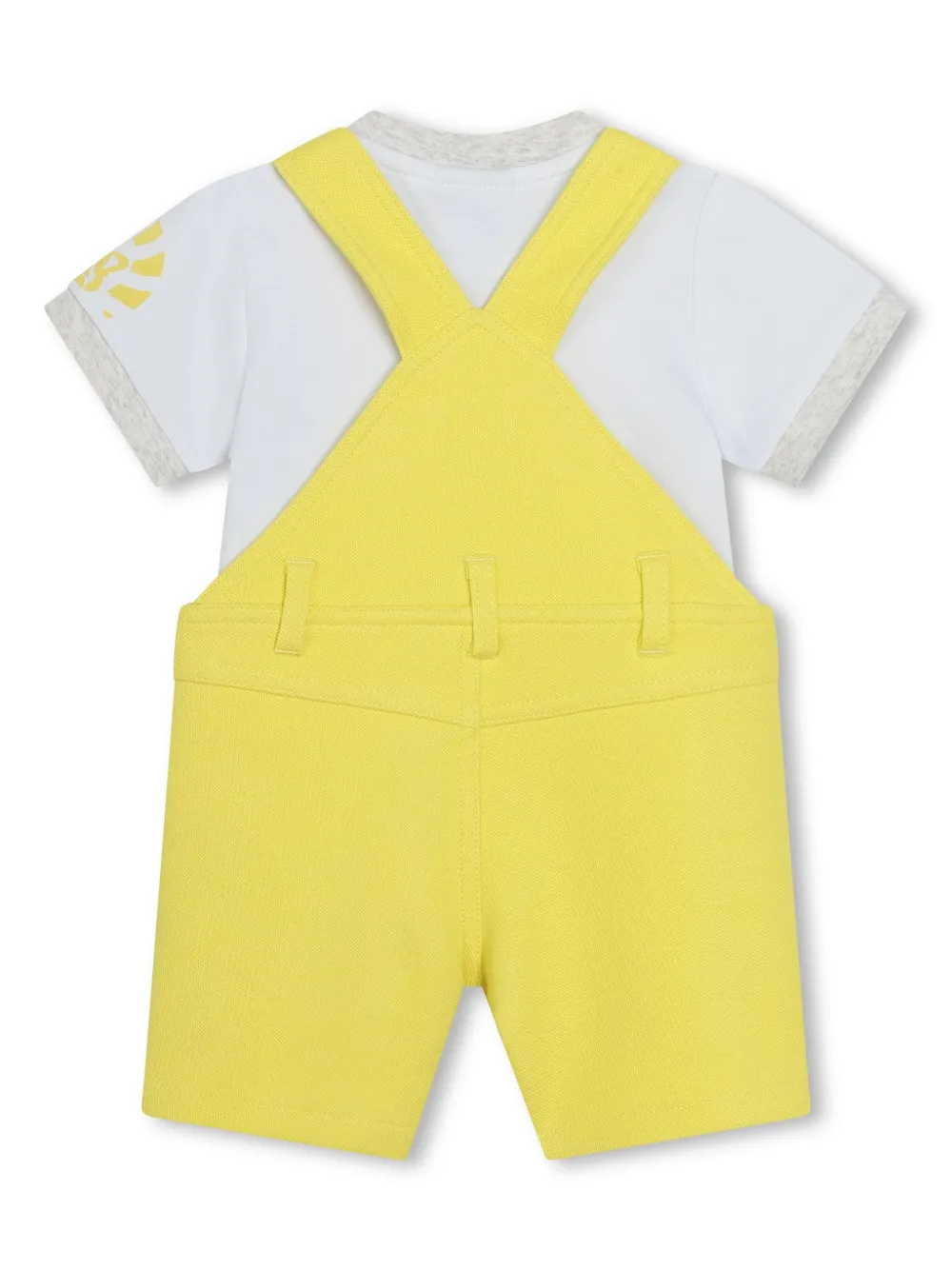 Комплект из футболки и комбинезона с вышитым логотипом BOSS Kidswear, желтый — фото 2