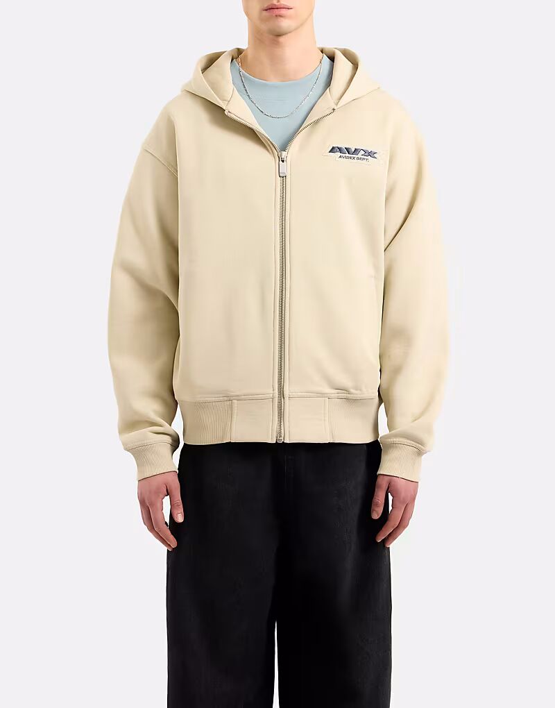 

Толстовка AVX Rugged с длинными рукавами и застежкой-молнией, песочно-коричневого цвета Avirex