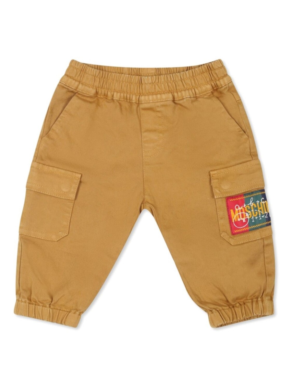 

Moschino Kids брюки с аппликацией логотипа, нейтральный цвет