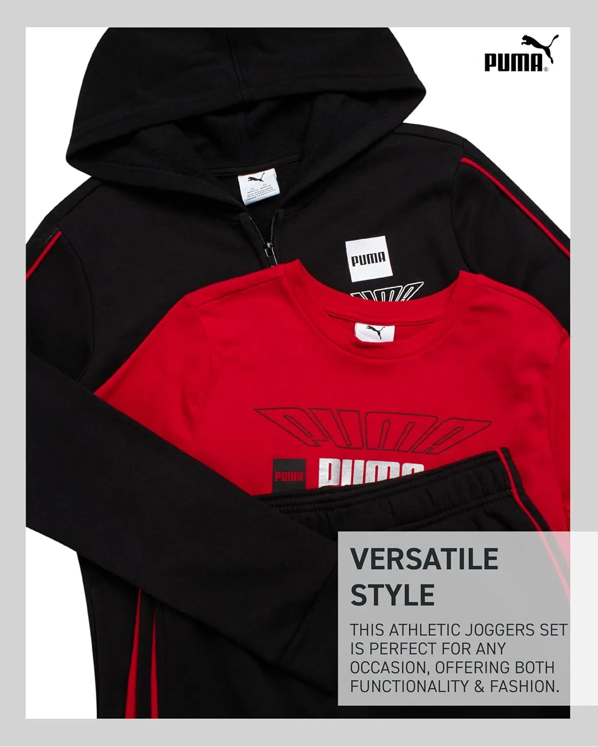 Спортивный костюм для мальчиков PUMA, 3 предмета, Red/Black — фото 3
