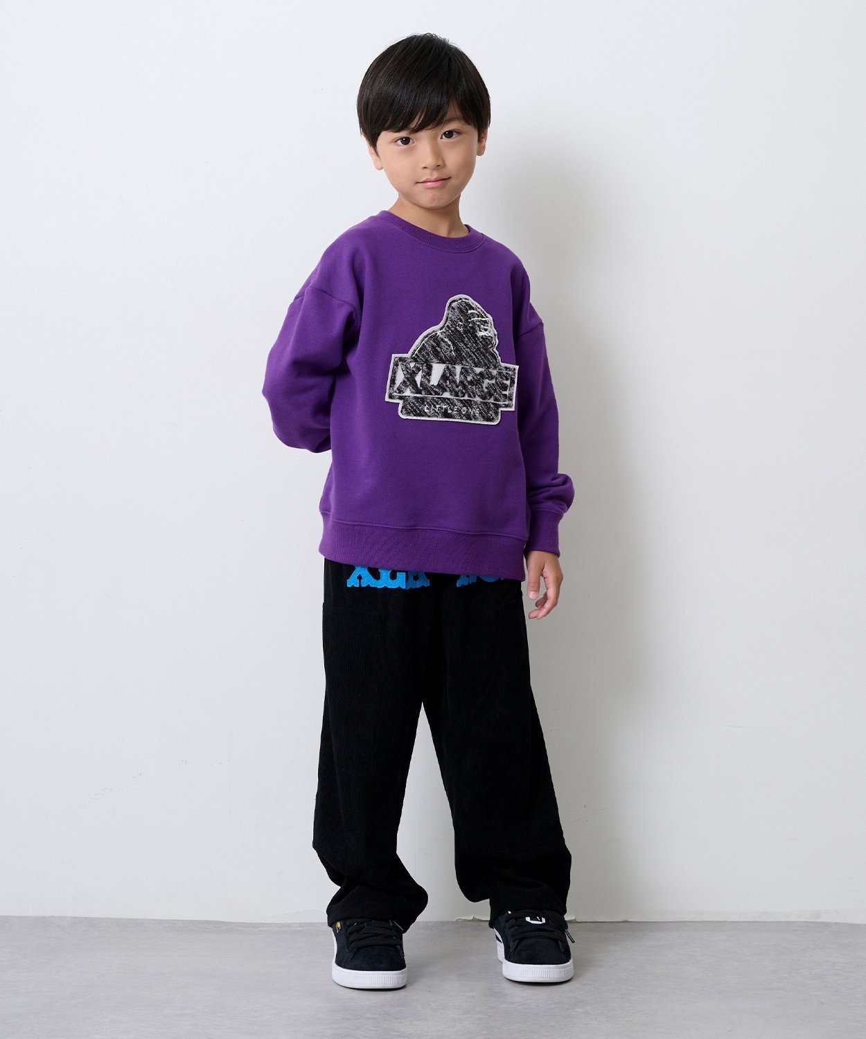 Вельветовые брюки-карго с логотипом XLARGE KIDS, Black