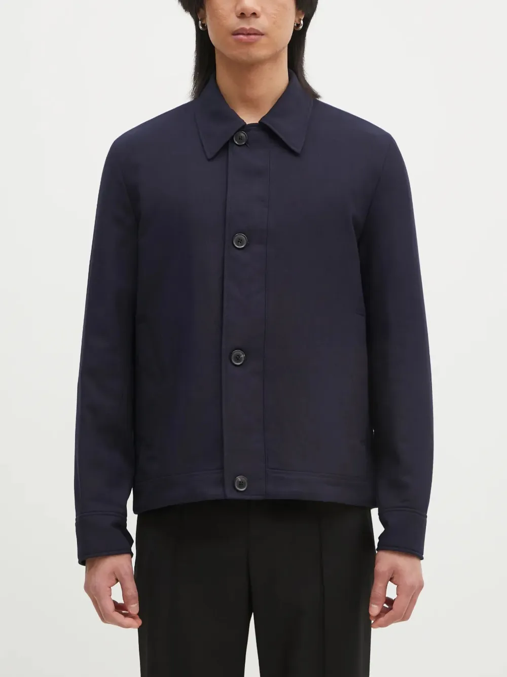 

Шерстяная куртка-рубашка на пуговицах Paul Smith, синий