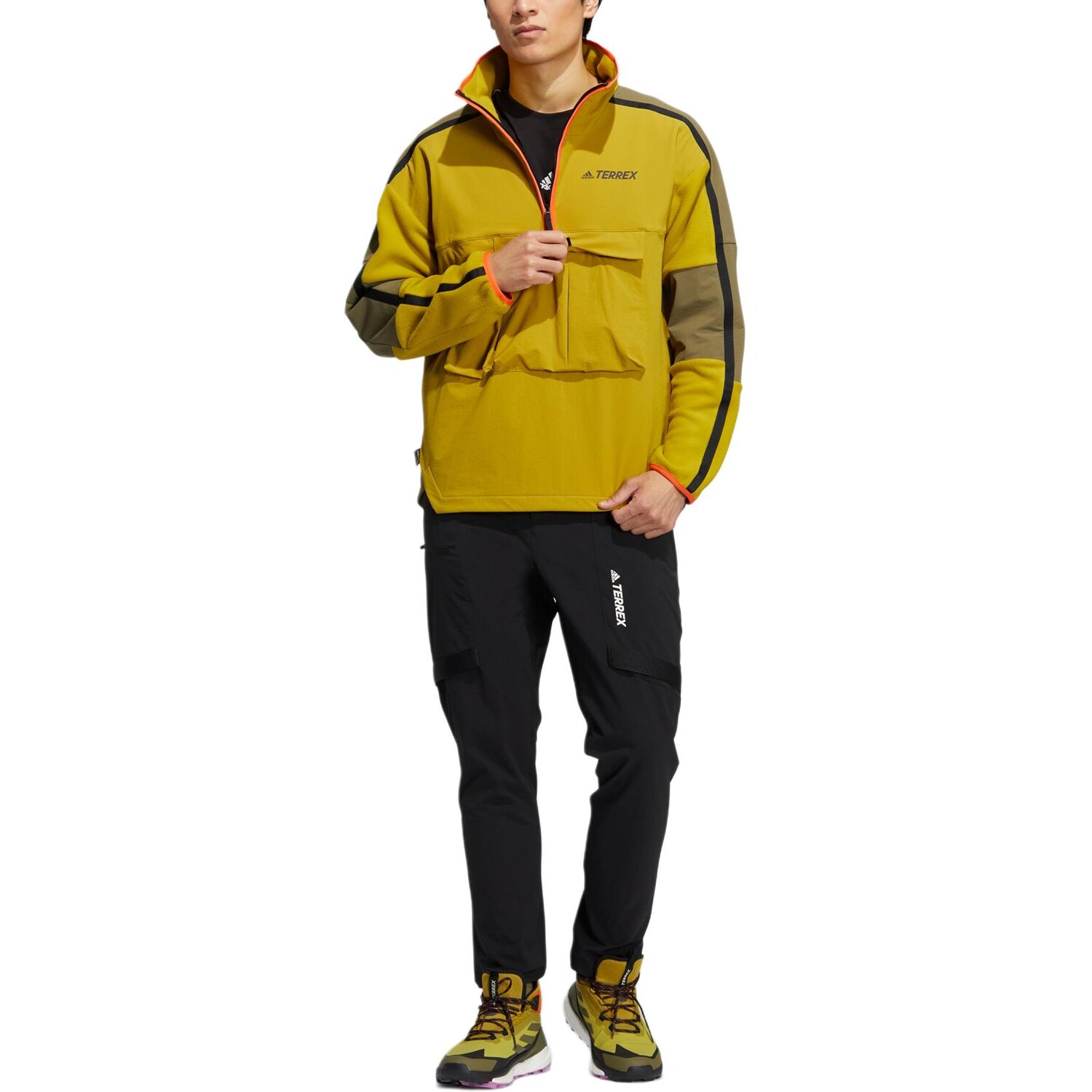 Ветровка Adidas Terrex Neo унисекс, оливково-зеленый — фото 2