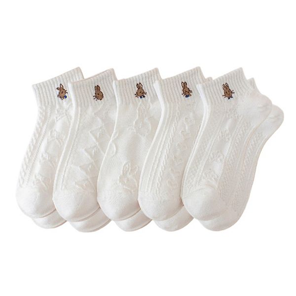 

Женские носки 5 пар, мягкие эластичные с резинкой Anna-Kaci, White