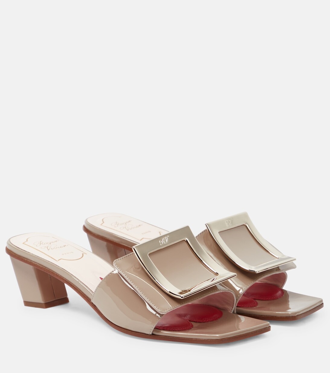 Сандалии Love Vivier из лакированной кожи Roger Vivier, бежевый