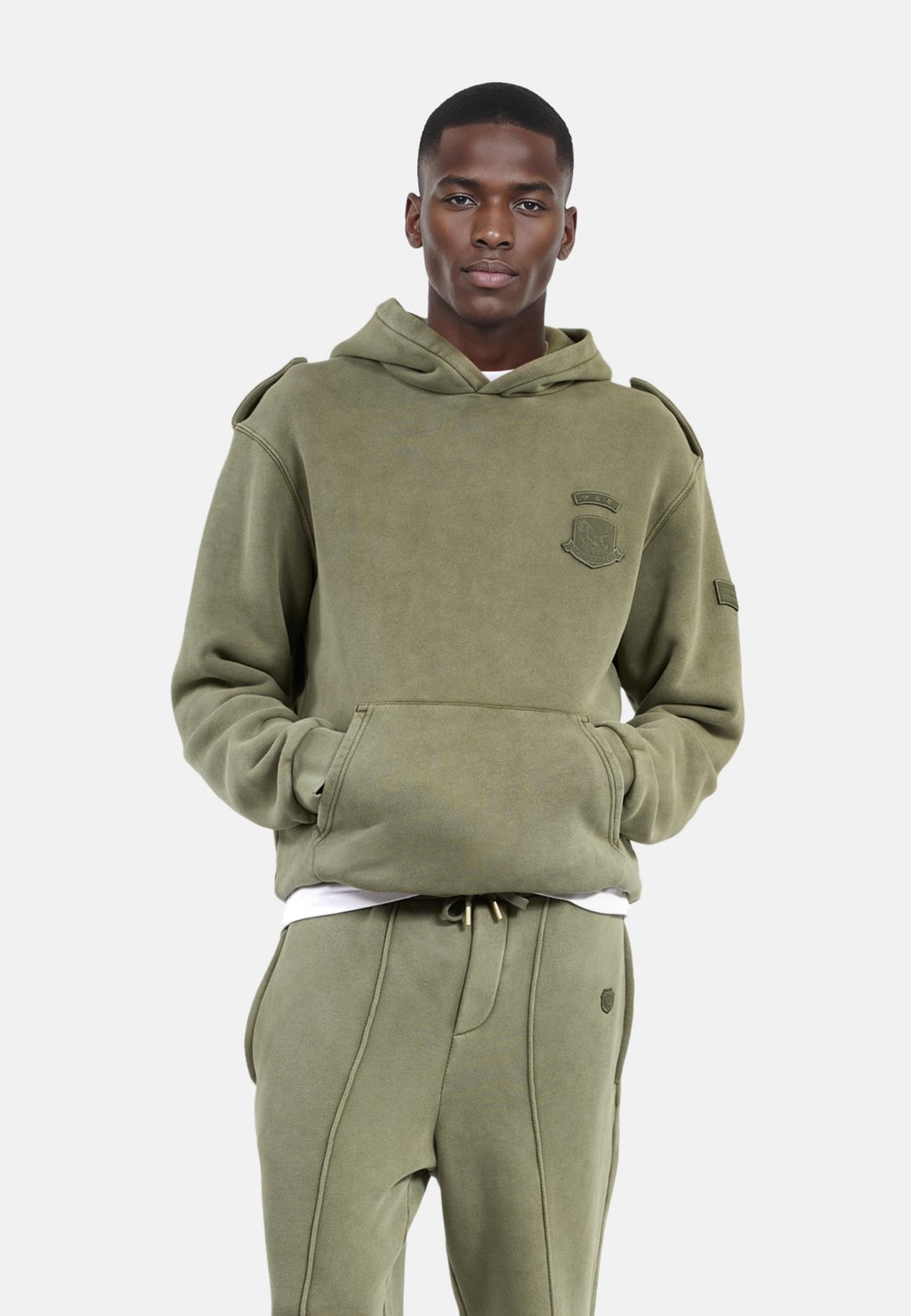 

Толстовка Hoodie The Kooples, хаки
