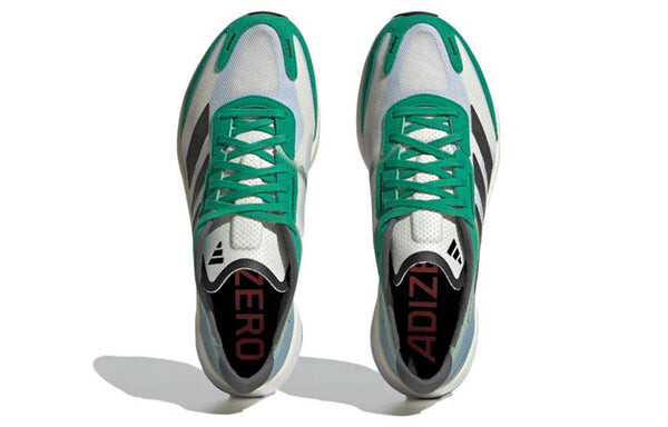 Кроссовки Adidas Adizero Boston 11 Running Shoes 'White Tint Black Court Green', белый — фото 3