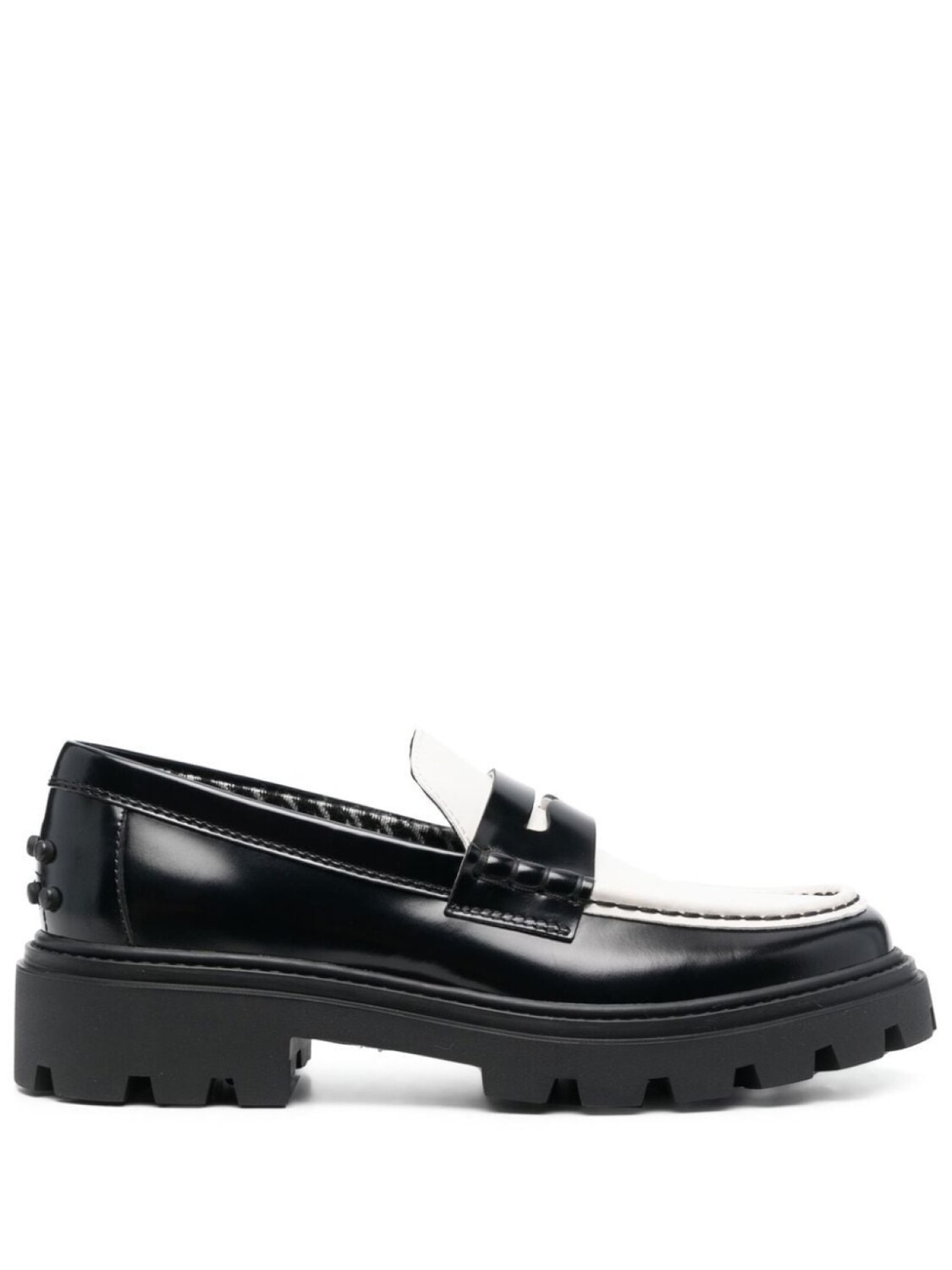 

Tod's двухцветные пенни-лоферы, черный