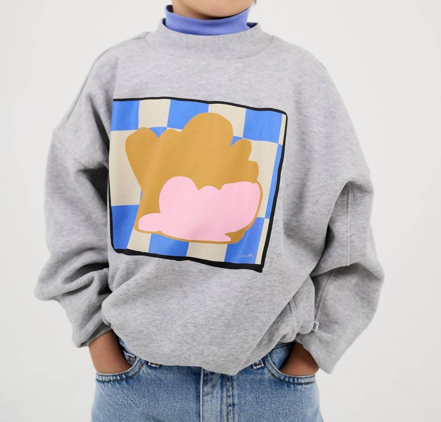 

Серый свитер с круглым вырезом Repose AMS