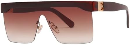 

Винтажные модные солнцезащитные очки большого квадратного размера 2027 года для женщин и мужчин. Модные солнцезащитные очки с плоской оправой и защитой от УФ-излучения UV400 MTZJH, C4