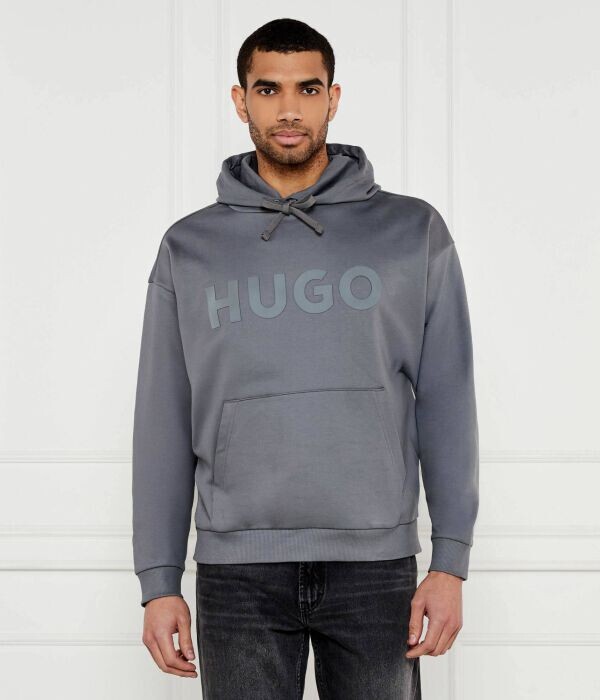 

Толстовка мужская Hugo хлопковая однотонная, серый