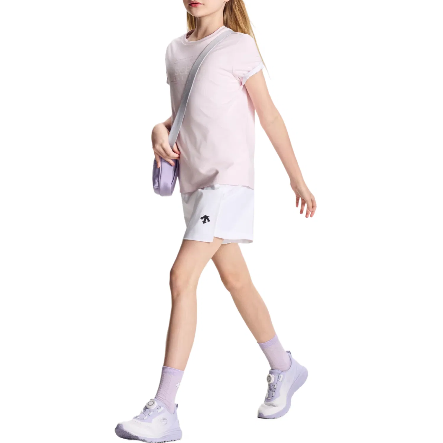 Детская футболка с круглым вырезом DESCENTE, Light Pink — фото 4