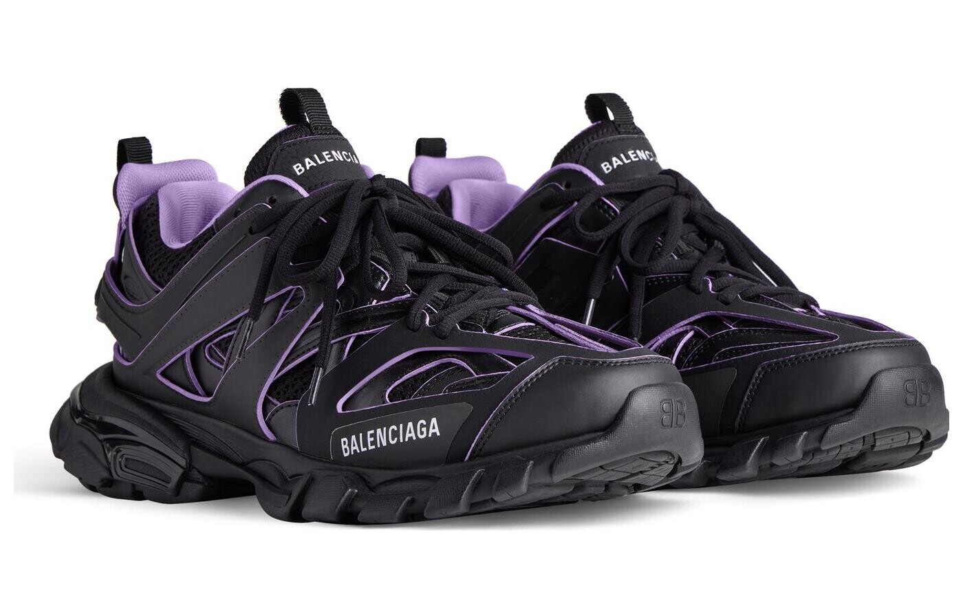 Кроссовки Balenciaga Lifestyle Shoes Women's Low-top Black/purple, черный — фото 4
