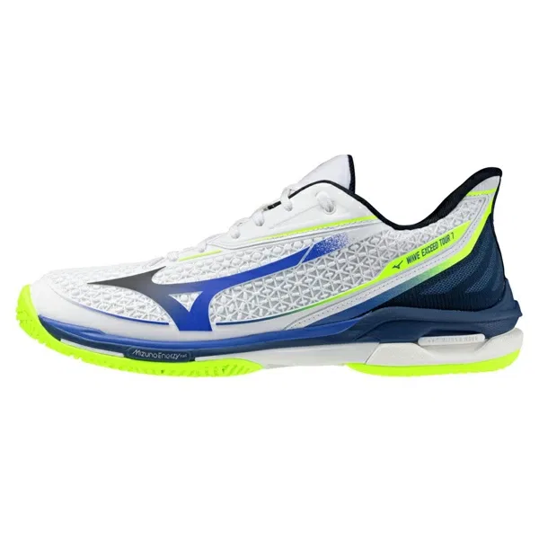 Унисекс кроссовки для тенниса «Wave Exceed Tour 7 AC» от Mizuno, (20) White X Blue X Yellow — фото 4
