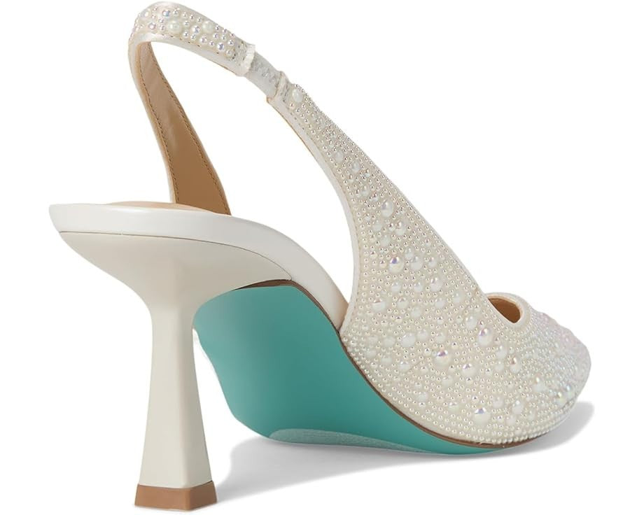 Женские туфли-лодочки Betsey Johnson Clark цвета слоновой кости с острым носком и открытой пяткой ZOGG984 — фото 4