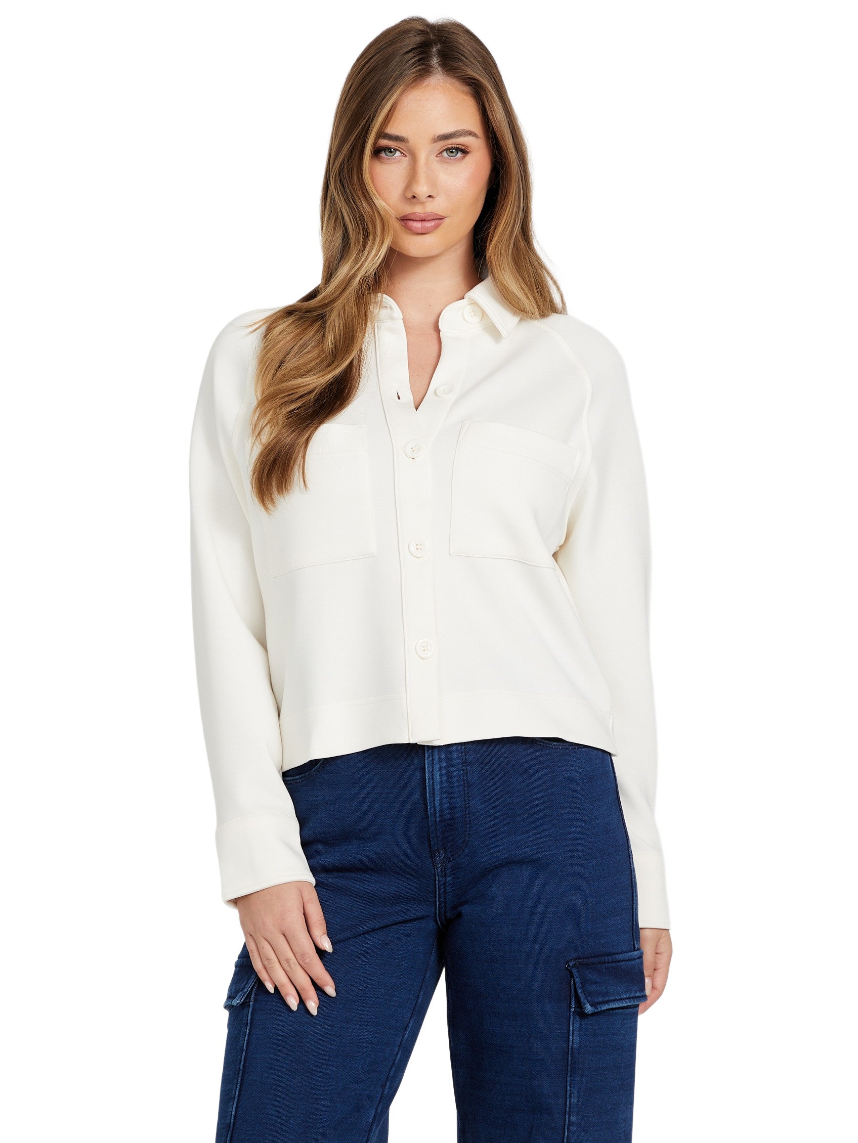 

Куртка Eco Dove на пуговицах Guess Factory, dove white