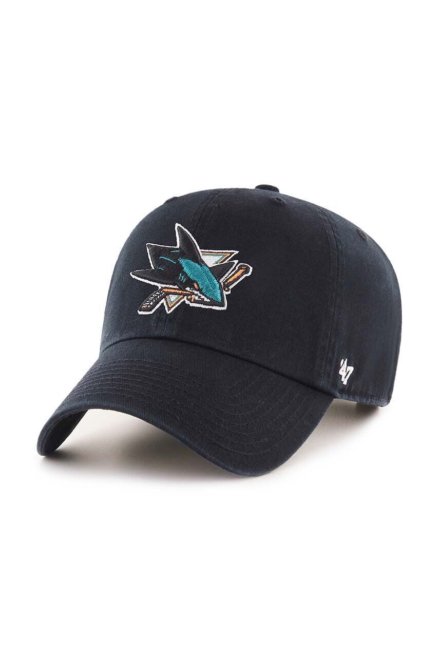 

Хлопковая бейсболка NHL San Jose Sharks 47 бренда 47 Brand, черный